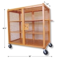 Heavy Duty Wire Mesh Cage Storage Chest with 4 Shelves (1,5000 lbs Capacity)