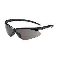 Semi-Rimless Safety Glasses with Black Frame, Smoked Lens and Anti-Scratch Coating