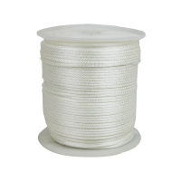 Solid Braid Nylon Rope 1/4" White (Sold by Foot)