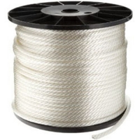 Solid Braid Nylon Rope 1/2" White (Sold by Foot)