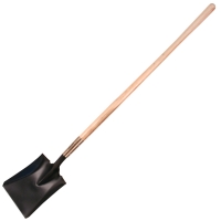 Square Point Shovel with Long Wood Handle 48"