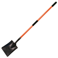 Square Point Shovel with Long Fiberglass Handle 48"