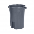 Round Trash Can with Lift Handle 44 Gallon (Grey)