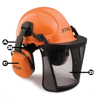 Forestry Helmet with Metal Screen