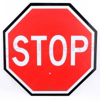 Stop / Slow Sign (18") with Wooden Handle