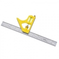Combination Square with Yellow Die-Cast Handle 12"