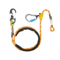 Adjustable Rope Safety Lanyard with Aluminum Snap Hook