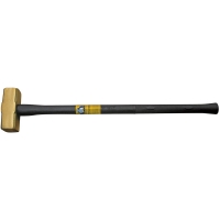 Brass Sledge Hammer - Fiberglass Rubber Grip Handle - 10 lbs. (4.5 kg)