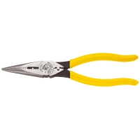 Heavy-Duty Long-Nose Pliers - Side-Cutting, Wire Stripping & Crimping 8" (203mm)