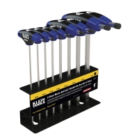 Journeyman T-Handle Hex Key 8-Piece Metric Ball-End Set with Stand (6")