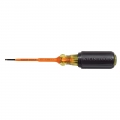 Insulated Miniature Cushion-Grip Screwdriver - 3" with 3/32" Cabinet-Tip