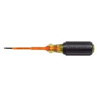 Insulated Miniature Cushion-Grip Screwdriver - 3" with 3/32" Cabinet-Tip