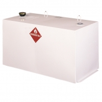 White Rectangular Steel Liquid Transfer Tank for Trucks (96 Gallons)