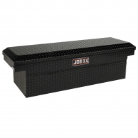Single Lid Aluminum Crossover Storage for Truck Beds (Black)