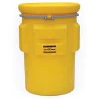 Yellow HDPE Salvage Drum with Metal Band & Bolt Lid (95 Gallons)