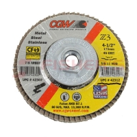 Z3 Zirconia Type 27 Grinding Disc - 4-1/2" 40 Grit (5/8"-11 Arbor)