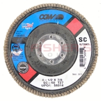 Silicon Carbide Ultimate Type 27 Flap Disc - 4-1/2" 60 Grit (7/8" Arbor)