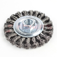 Standard Wire Twist Knot Wheel Brush (4")