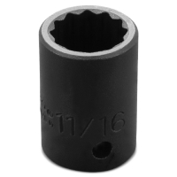 Standard Length Impact Socket 1/2" Drive 12-Point 11/16"