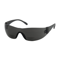 Rimless Safety Readers with Clear Temple, Gray Lens and Anti-Scratch Coating +1.50 Diopter
