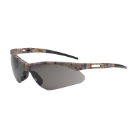 Semi-Rimless Safety Glasses with Camouflage Frame, Gray Lens and Anti-Scratch Coating
