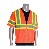 ANSI Type R Class 3 Value Two-Tone Mesh Vest Orange (XX-Large)