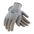 Seamless Knit Polyester Glove with Polyurethane Coated Smooth Grip on Palm & Fingers - Touch Screen Compatible (Medium)
