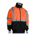 ANSI Type R Class 3 Value Orange And Black Bottom Bomber Jacket with Zip-Out Fleece Liner (X-Large)