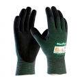 Seamless Knit Engineered Yarn Glove with Premium Nitrile Coated MicroFoam Grip on Palm & Fingers (Medium)