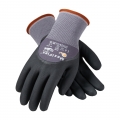 Seamless Knit Nylon / Lycra Glove with Nitrile Coated MicroFoam Grip on Palm, Fingers & Knuckles (Large)