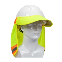 Hi-Vis Yellow Hard Hat Visor and Neck Shade