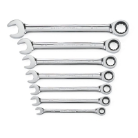 Combination Ratcheting Wrench Set SAE 7 Piece