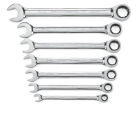 Combination Ratcheting Wrench Set Metric 7 Piece