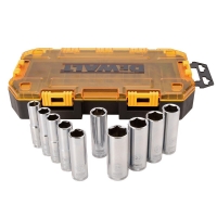 Portable Deep Metric Combination Socket Set 10 Piece 1/2" Drive