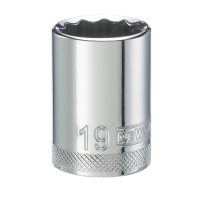 Standard Socket 1/2" Drive 12 Point 19mm