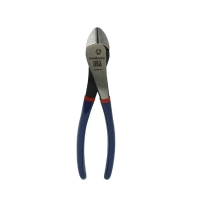 Angled Head High-Leverage Diagonal Cutting Pliers with Dipped Handles 8"
