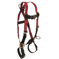 Tradesman Full Body Harness with 3 D-Rings and Tongue Buckle Leg Straps (Universal Fit)