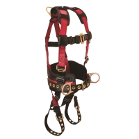 Tradesman Full Body Belted Construction Harness Red/Black (Size XXL)