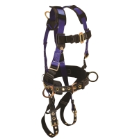 Foreman Full Body Harness with 3 D-Ring and Tongue Buckle Leg Straps (Small/Medium)