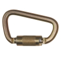 Steel Carabiner with Compact Twist Lock 7/8" Opening (Gold)