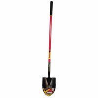 Square Point Shovel with Fiberglass Handle and Cushion Grip