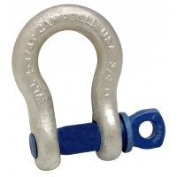 Galvanized Forged Carbon Steel Anchor Shackle w/ Screw Pin (1/4")