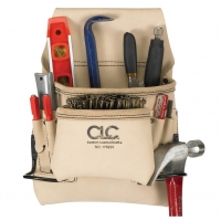 Carpenter's Nail and Tool Bag Heavy-Duty Leather with 8-Pockets