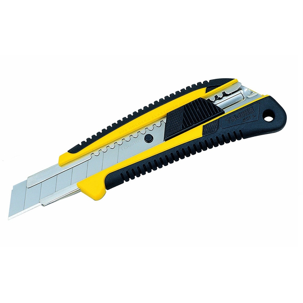 Tajima LC-660 Rock Hard Auto Lock Utility Knife with 1in. 7-Point Rock Hard Blade