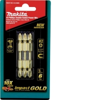 Impact Gold #2 Philips Double-Ended Power Bit - 2-1/2" (3 Pack)