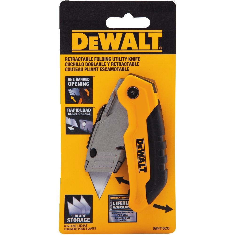 DeWalt DWHT10035 Folding Retractable Utility Knife with 21/2" Blade