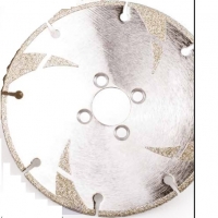 Electroplated Marble Diamond Blade 5" with 4 Flush Holes