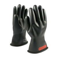 Class 0 Rubber Insulating Glove with Straight Cuff 11" Black (Size 12)