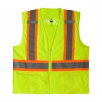 ANSI Type R Class 2 Two-Tone Mesh Vest with "D" Ring Access (Large)