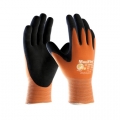 MaxiFlex Ultimate Hi-Vis Seamless Knit Nylon Glove with Nitrile Coated MicroFoam Grip on Palm and Fingers Orange (Medium)
